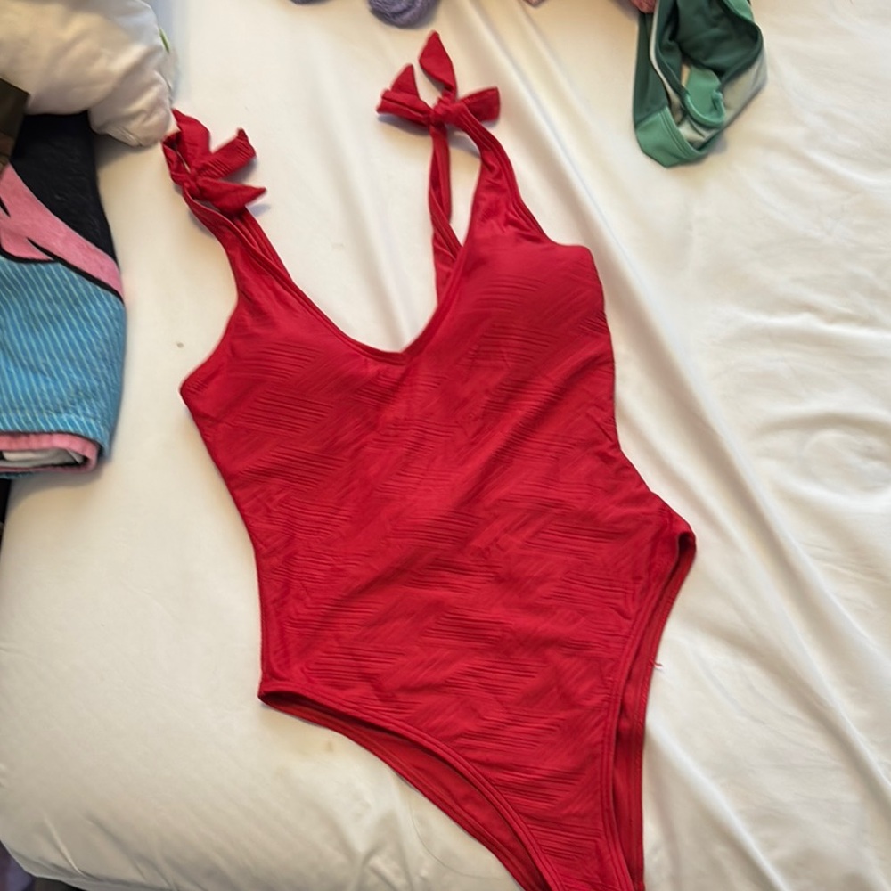 Red ASOS One Piece Swimsuit